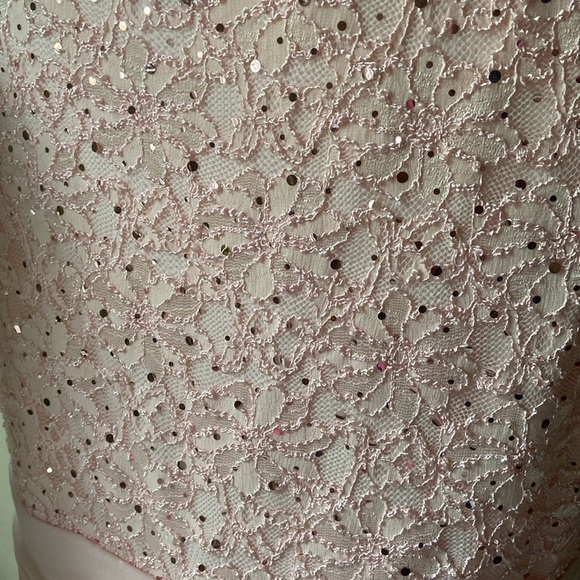 Connected Apparel Women’s Soft Pink Sleeveless Sequin Formal Maxi Dress Size 16 - Picture 5 of 7
